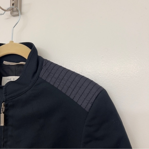 Rag & Bone Full Zip Mock Neck Utility Jacket Black Size 0​​ - Picture 2 of 16